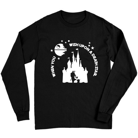 When You Wish Upon A Death Star Comfort Color Long Sleeves, Disney Star Wars Long Sleeves