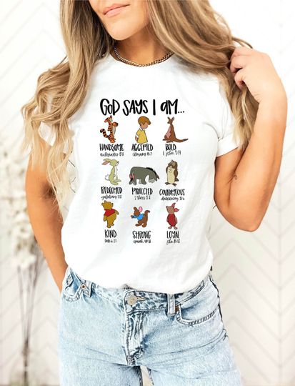 God Says I am Shirt, Winnie The Pooh Shirt,Disney Winnie The Pooh Shirt