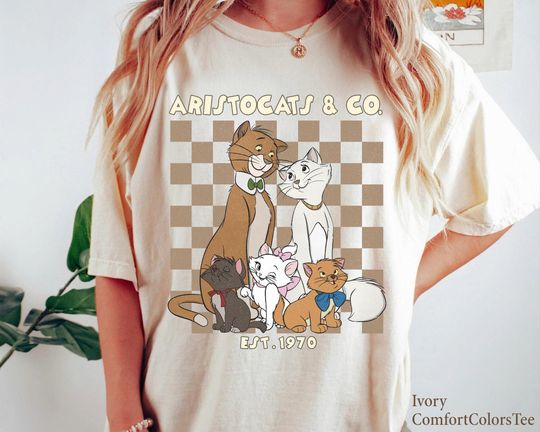 The Aristocats & Co Est 1970 Checkerboard Vintage Shirt Disney Family Vacation Disneyworld