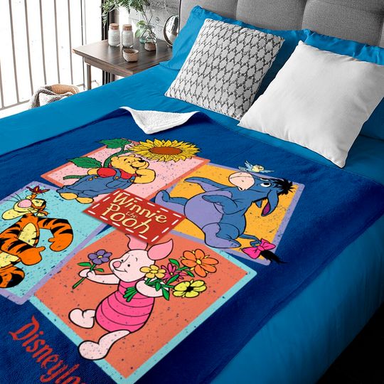 Vintage 90's Winnie The Pooh Baby Blankets, Disneyland retro Baby Blankets, Retro Disney World Baby Blankets