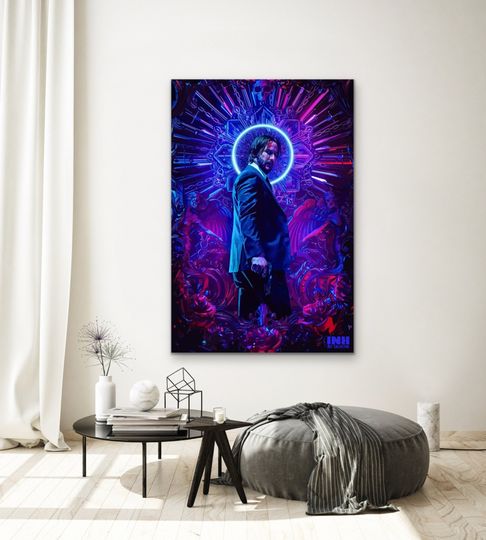 John Wick/Keanu Reeves Movie/Actor/ Canvas Art Painting | John Wick Wall Art Movie Art