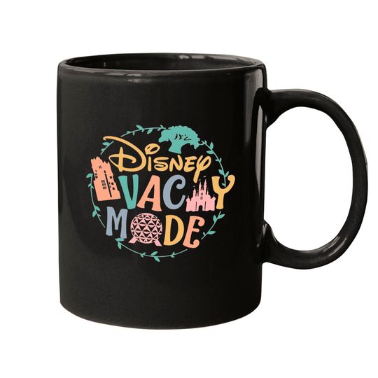 Disney Vacay Mode Mugs, Disney Epcot Mugs, Disney Castle Mugs