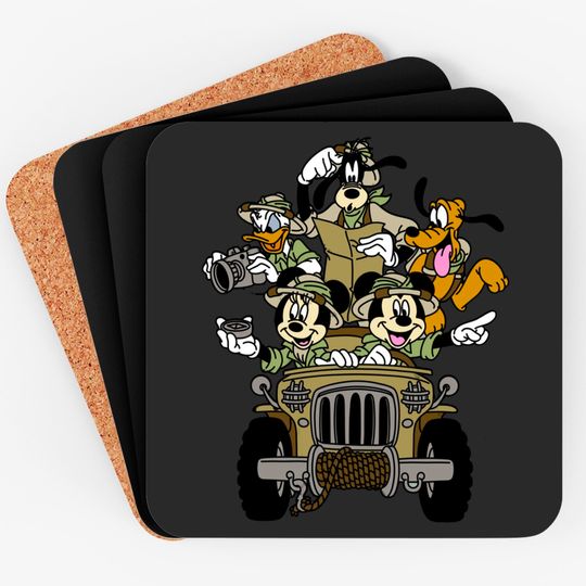 Mickey & Friends Animal Kingdom Safari Jeep Coasters | Disney Coasters