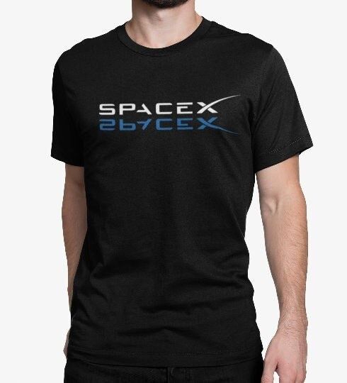 SpaceX Mirrored Logo T shirt | Space Enthusiast Gift | SpaceX Gifts