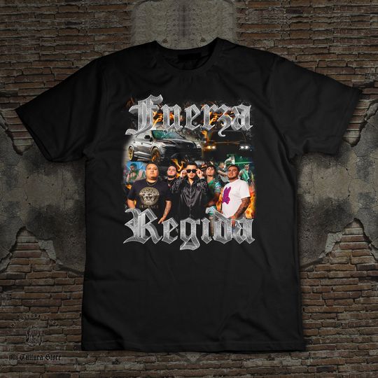 Fuerza Regida vintage look t-shirt playera regional mexicano Tshirt, Furerza Regida