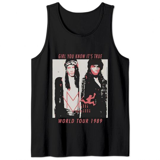 Milli Vanilli World Tour 1989 Tank Tops