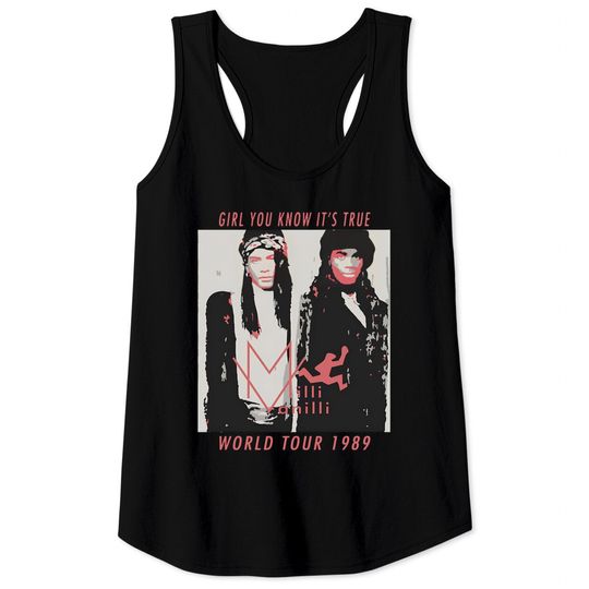 Milli Vanilli World Tour 1989 Tank Tops