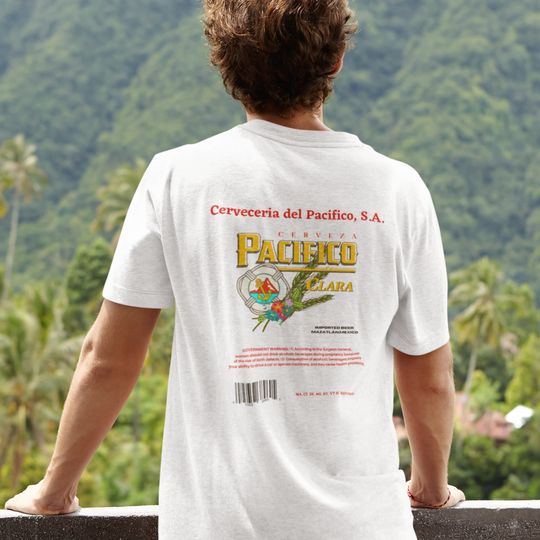 Cerveza Pacfico Clara Shirt, Pacifico Beer T-shirt, Beach Shirt, Ballenas Shirt, Tropical T-shirt,