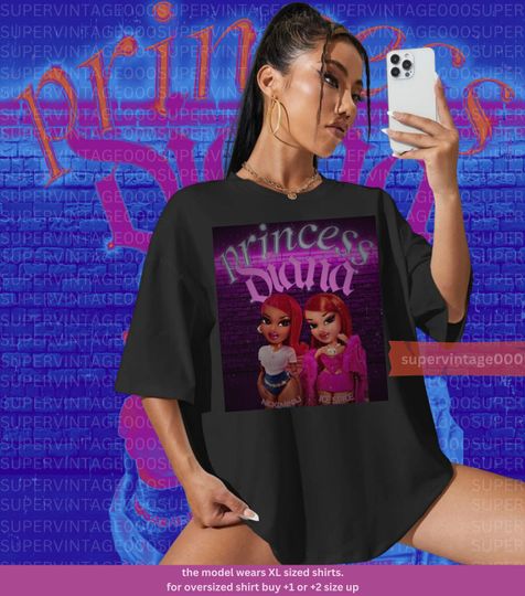 Ice Spice & Nicki Minaj Princess Diana Bratz Dolls T-Shirt, Pink Design, Unisex