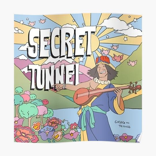 Discover Secret Tunnel by Chong and the Nomads Album Cover Premium Matte Vertical Poster