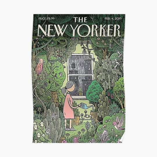 The New Yorker Winter Garden Premium Matte Vertical Poster