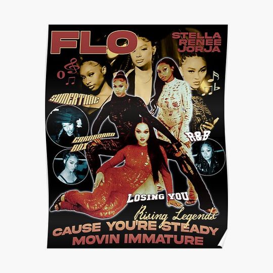 Flo - UK Girl Group Premium Matte Vertical Poster