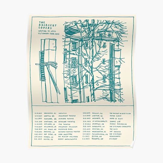 Discover The Backseat Lovers Tour US / Canada 2023 Premium Matte Vertical Poster