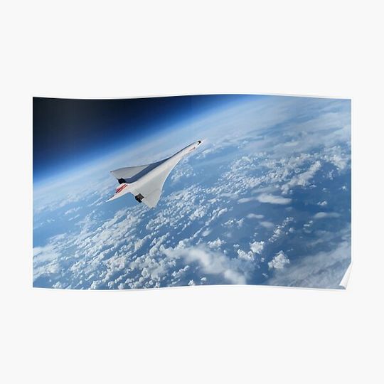 Concorde "Earth Curvature" Premium Matte Vertical Poster