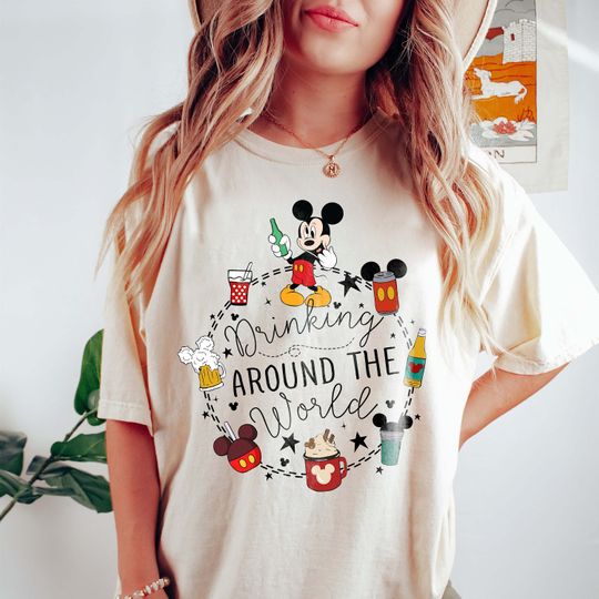 Drinking Around The World Mickey Shirt, World Traveling Shirt, Disney Family Shirt