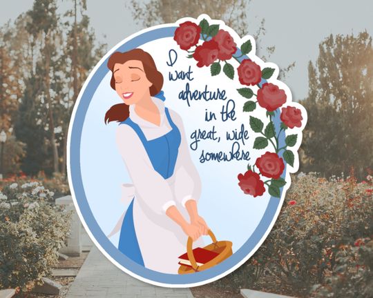 Belle Sticker | Disney Beauty and the Beast Stickers