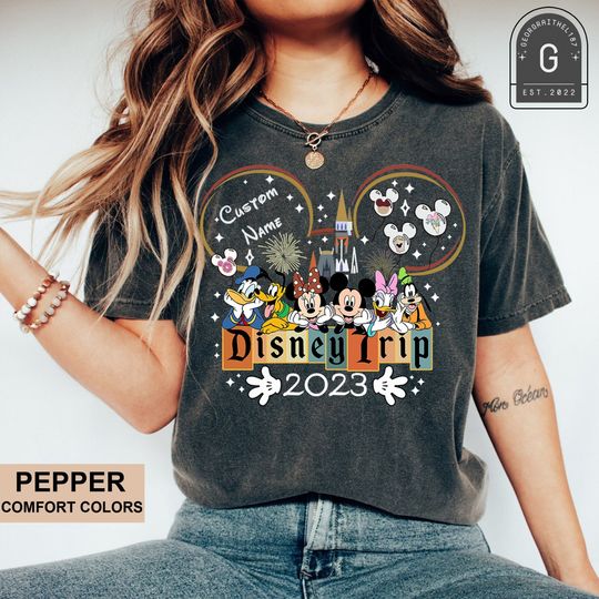 Personalized Disney Family Vacation 2023 Shirt, Mickey and Friends Matching Tee