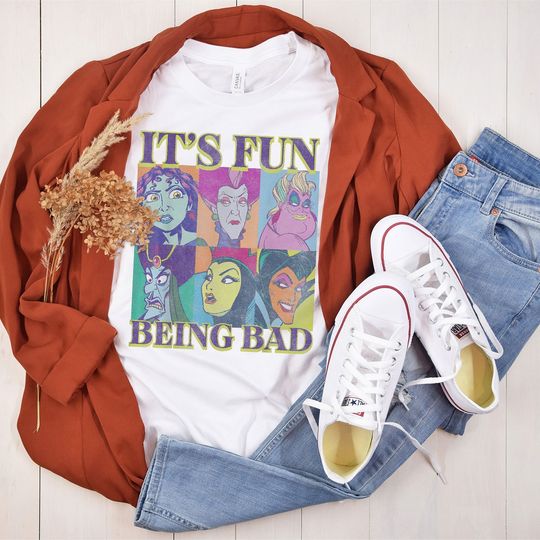 Disney Villains It's Fun Being Bad Panels T-Shirt