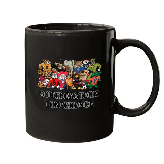 SEC Mugs, Southeastern Conference Mugs, Mascot Mugs