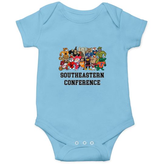 SEC Onesies, Southeastern Conference Onesies, Mascot Onesies