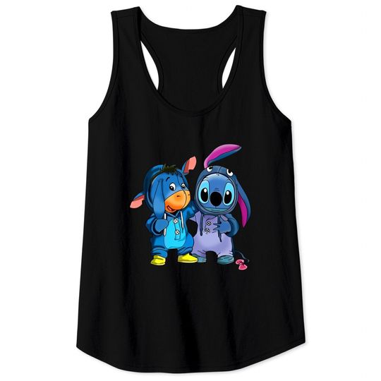 Disney Eeyore and Stitch Friends Lilo and Stitch Matching Tank Tops, Disney World Tank Tops