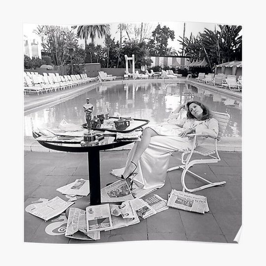 Discover Faye Dunaway black white Premium Matte Vertical Poster