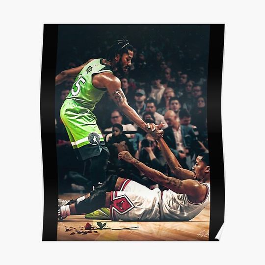 Discover Derrick Rose - Derrick fell, Derrick Rose  Classic T-Shirt.png Premium Matte Vertical Poster