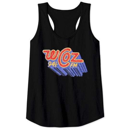 WCOZ Boston Rock Radio Station 1970s 1980s Retro Vintage ringer Tank Tops
