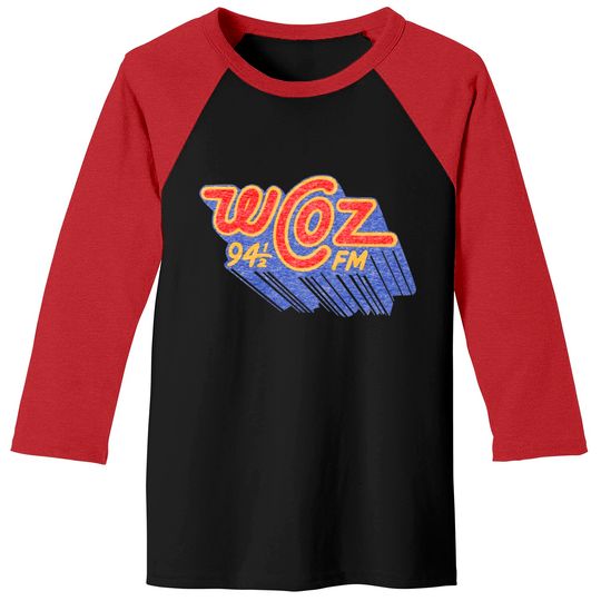 WCOZ Boston Rock Radio Station 1970s 1980s Retro Vintage ringer Baseball Tees