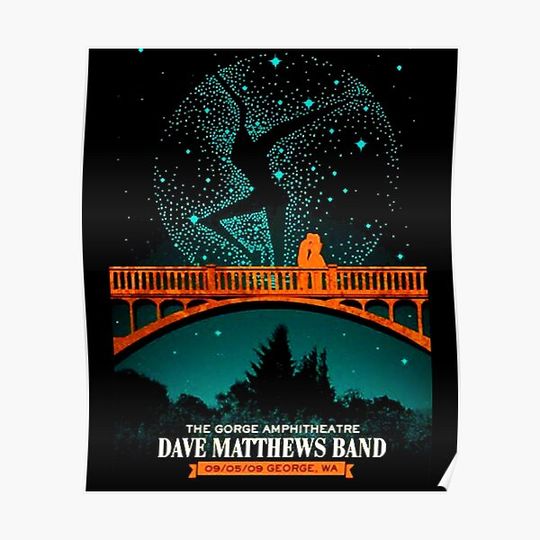 Discover Music Retro The Gorge Amphitheatre Premium Matte Vertical Poster