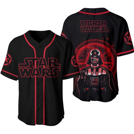 Star Wars Darth Vader Red Black, Disney Baseball Jersey Shirt