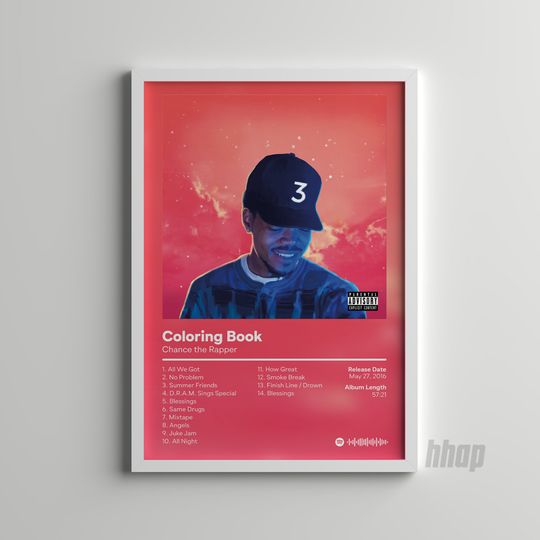 Discover Chance The Rapper - Coloring Book - Album Cover Poster