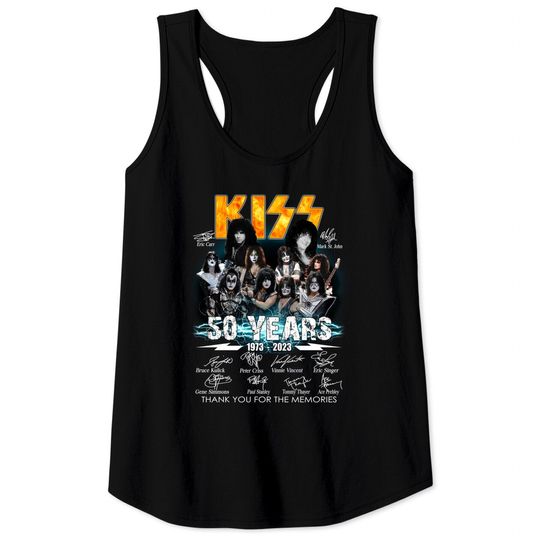 Kiss Band Tank Tops, Kiss band 50 Years 1973-2023  Tank Tops