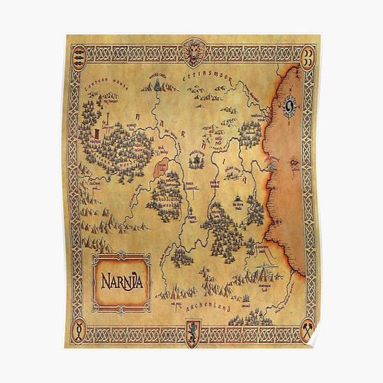 Discover Map of Narnia Premium Matte Vertical Poster