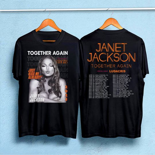 Janet Jackson Together Again Tour 2023 T-Shirt, Janet Jackson 2023 Tour Shirt