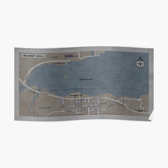 Silent hill map Premium Matte Vertical Poster