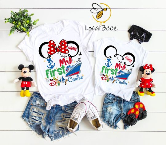 My 1st Disney Cruise, Disney Cruise  2023 Shirts, Disney Matching Shirts, Minnie/Mickey shirts, Disney Cruise 2023