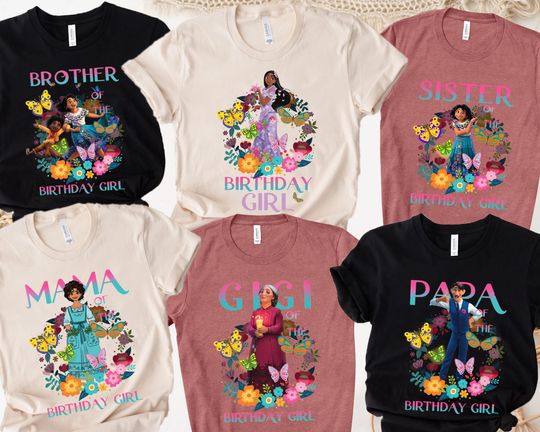 Encanto Birthday Girl Shirt, Birthday Party Shirt, Family Birthday Shirt, Disney Birthday Shirt, Disney Girl Birthday