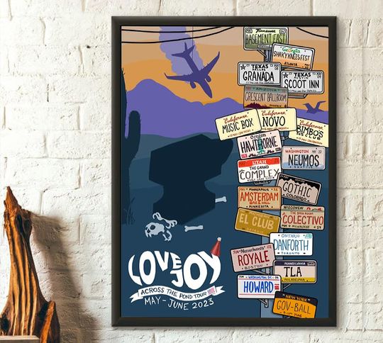 Discover Lovejoy Tour 2023 Poster, Across the Pond Tour 2023 Poster