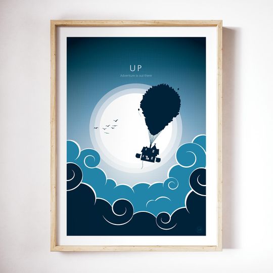 Disney UP Poster Print, movie posters, wall art, minimalist poster, film poster,  wall art