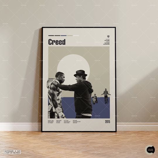 Discover Creed, Michael B. Jordan, Sylvester Stallone, Vintage Movie, Retro Modern Poster