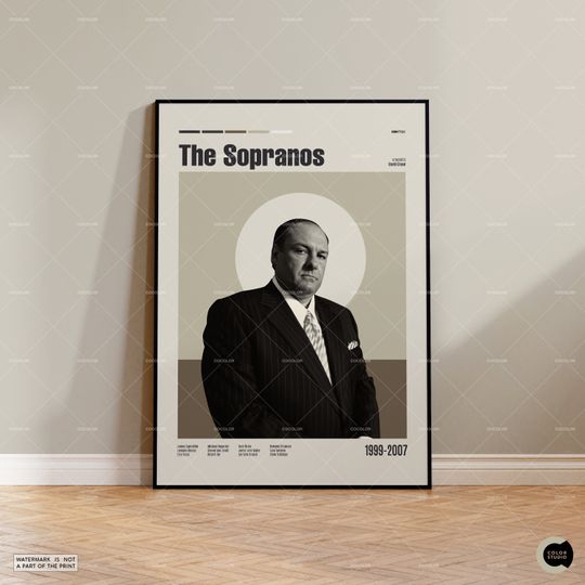 The Sopranos, Tony Soprano, Retro Modern, Vintage Inspired Poster, Mid Century Poster