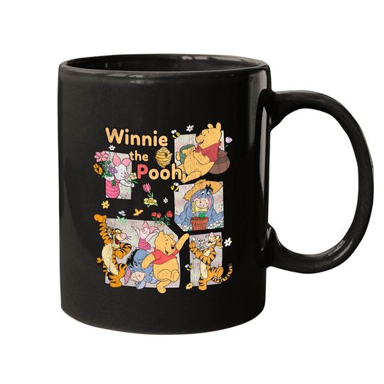 Retro Winnie The Pooh Mugs, Pooh And Friends Mugs, Disney Pooh Bear Mugs
