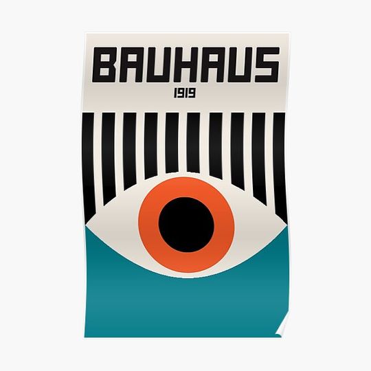 Discover Bauhaus Exhibition 1919, Bauhaus Wall Art, Bauhaus Exhibition Print, Bauhaus Original green orange Premium Matte Vertical Poster