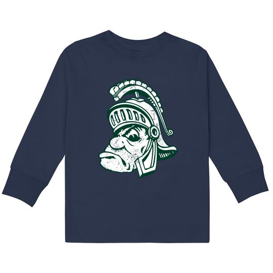 Michigan State University Spartans Gruff Sparty Retro Kids Long Sleeve T-Shirts