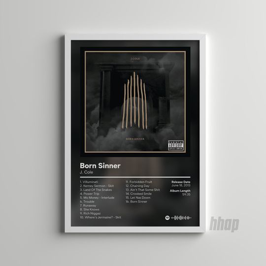 Discover J Cole - Born Sinner - Album Poster