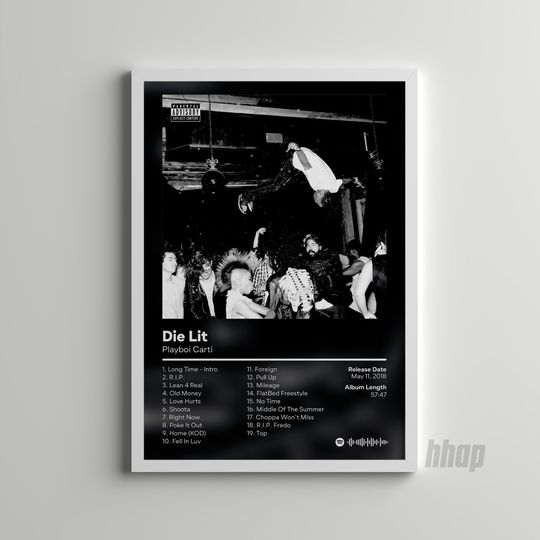 Playboi Carti - Die Lit -Album Poster