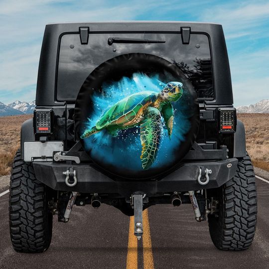 Sea Turtle Ocean - Turtle Spare Tire Cover