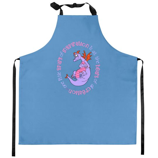 Figment Kitchen Aprons, Cute Colorful Disney Kitchen Aprons, Disney Kitchen Aprons, Disney World Kitchen Aprons