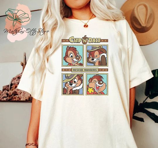 Chip and Dale Shirt, Retro Disney Shirt, Rescue Rangers Shirt, Disney World Shirt